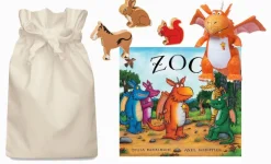 Zog Story Sack with Lanka Kade Wooden Animals and Zog Soft Toy